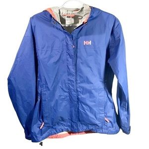 Helly Hanson Blue Nylon Rain Weather Jacket L